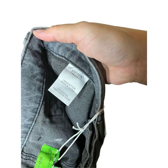 Sandrine Rose Womens Polka Dot Gray Wide Leg Button Fly Buckle‎ Back NWT Size 28 - Picture 12 of 13